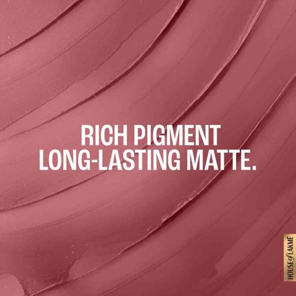 Lakme Forever Matte Lipstick Made with French Rose Oil Extracts - Pink Geranium (4.5 g) - Lakme