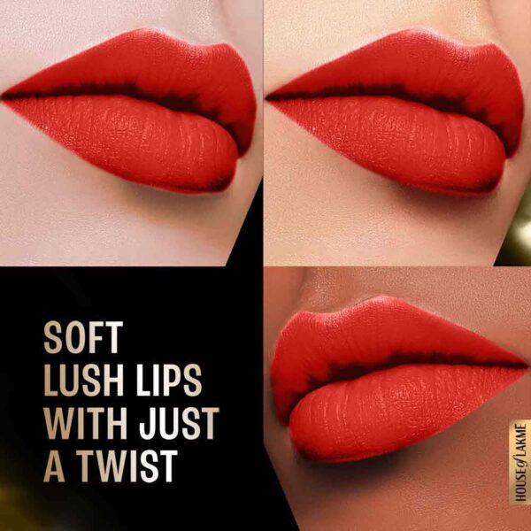 Lakme Forever Matte Lipstick Made with French Rose Oil Extracts - Red Rose (4.5 g) - Lakme