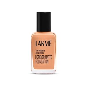 LAKMÉ Forever Matte Radiant Liquid Full Coverage Foundation For Superior For All Skin Coverage, Vit E, Lightweight & Water-Resist, Natural Shell, 27 ml