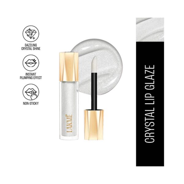 Lakme Glitterati Lip Glaze - 301 Crystal Crush (5 ml) - Lakme