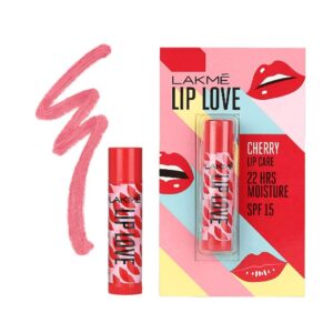 Lakme Lip Love Chapstick Cherry, Lip Balm With Spf 15, 4.5 g