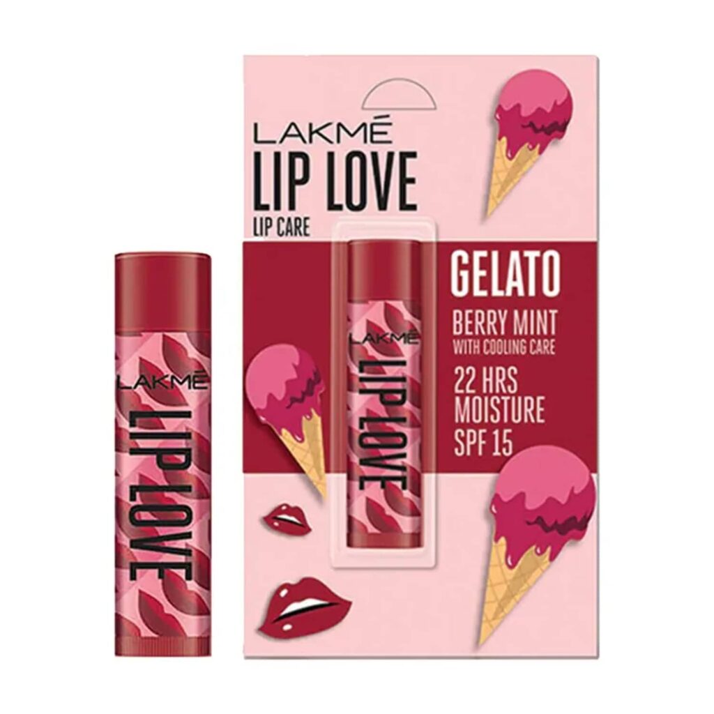 Lakme Lip Love Gelato Chapstick Lip Balm - Berry Mint (4.5g) - Lakme
