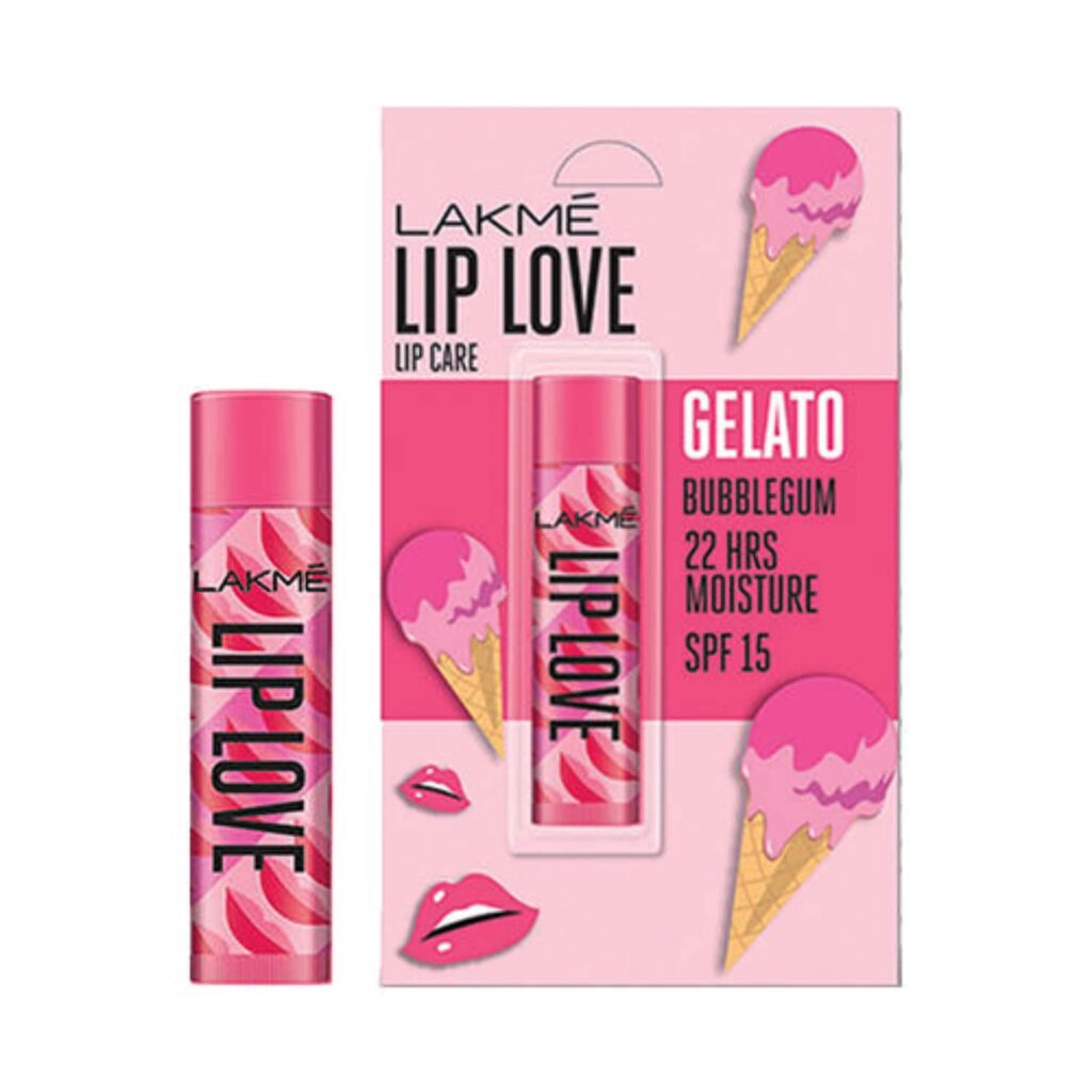 Lakme Lip Love Gelato Chapstick Lip Balm - Bubblegum (4.5g) - Lakme