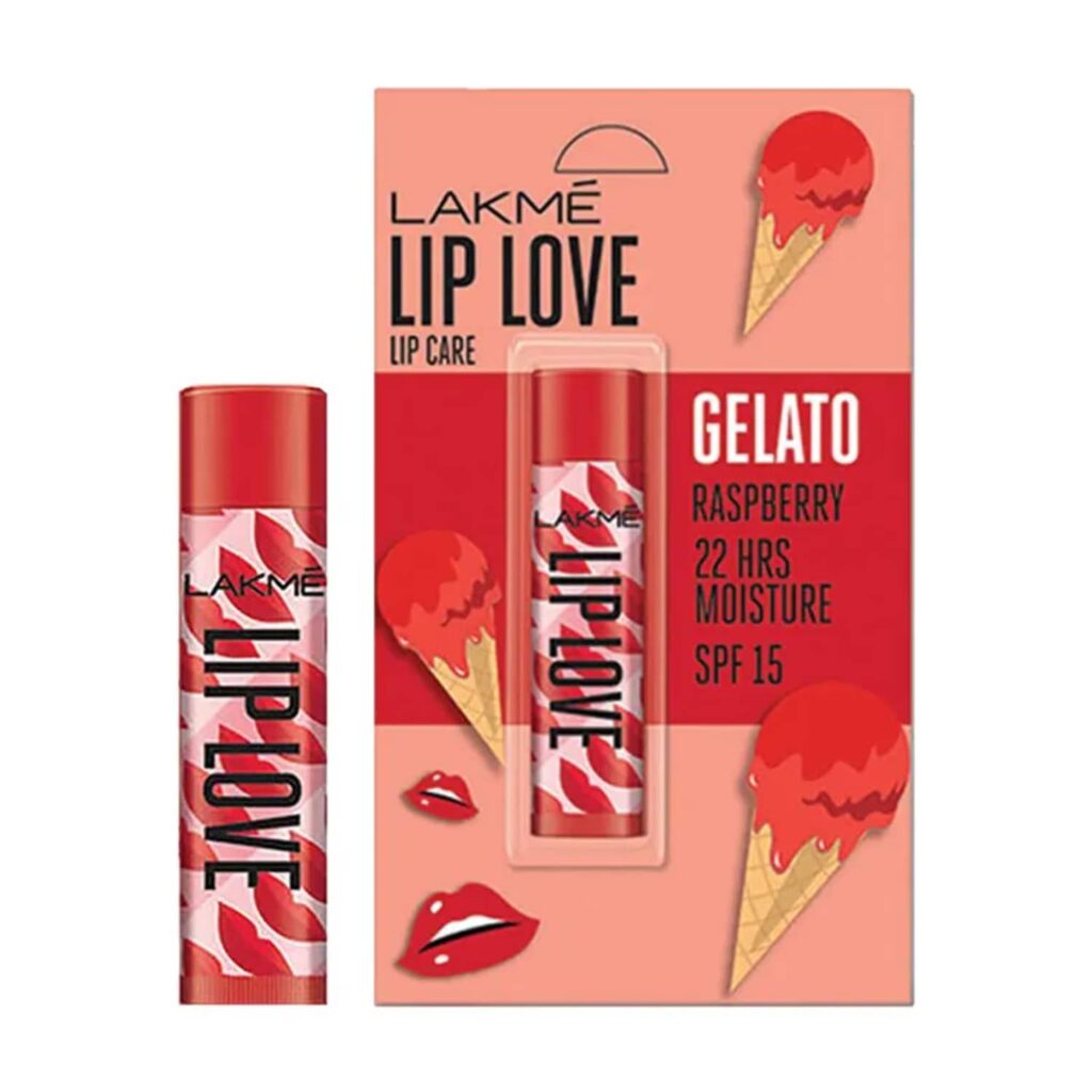 Lakme Lip Love Gelato Chapstick Lip Balm - Raspberry (4.5g) - Lakme