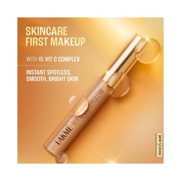 Lakme Makeup+Skincare Vit C Superglow Concealer - 10 Ivory (5.4 ml) - Lakme