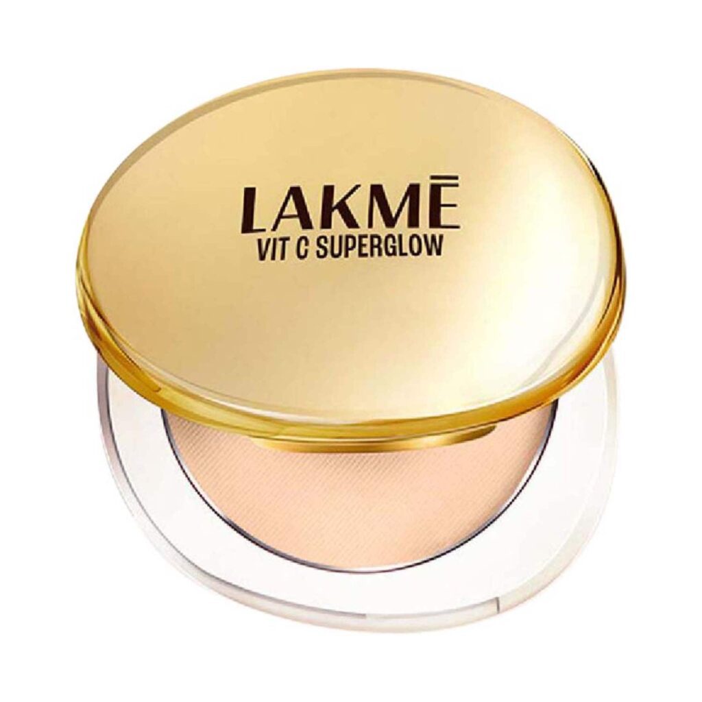 Lakme Makeup+Skincare Vit C Superglow Skin Perfecting Compact - Ivory 10 (8 g) - Lakme