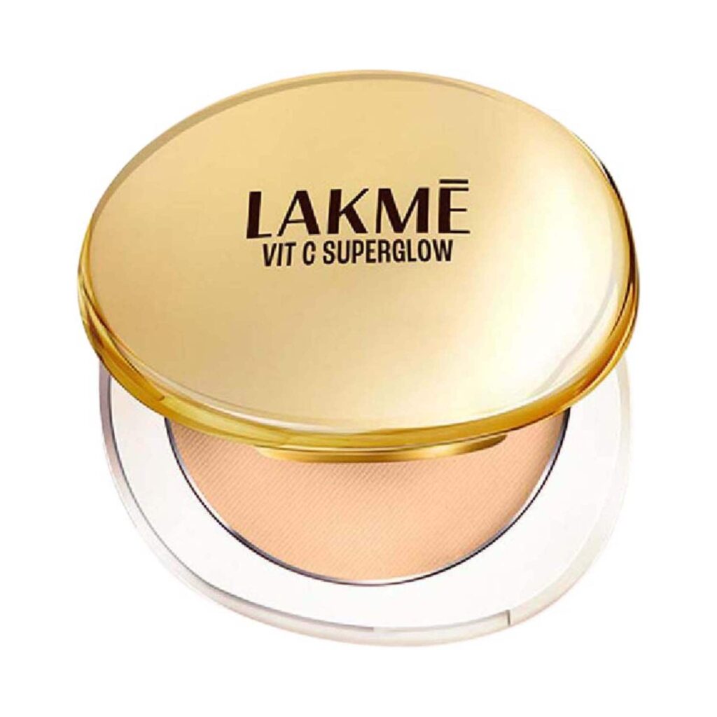 Lakme Makeup+Skincare Vit C Superglow Skin Perfecting Compact - Sand 16 (8 g) - Lakme