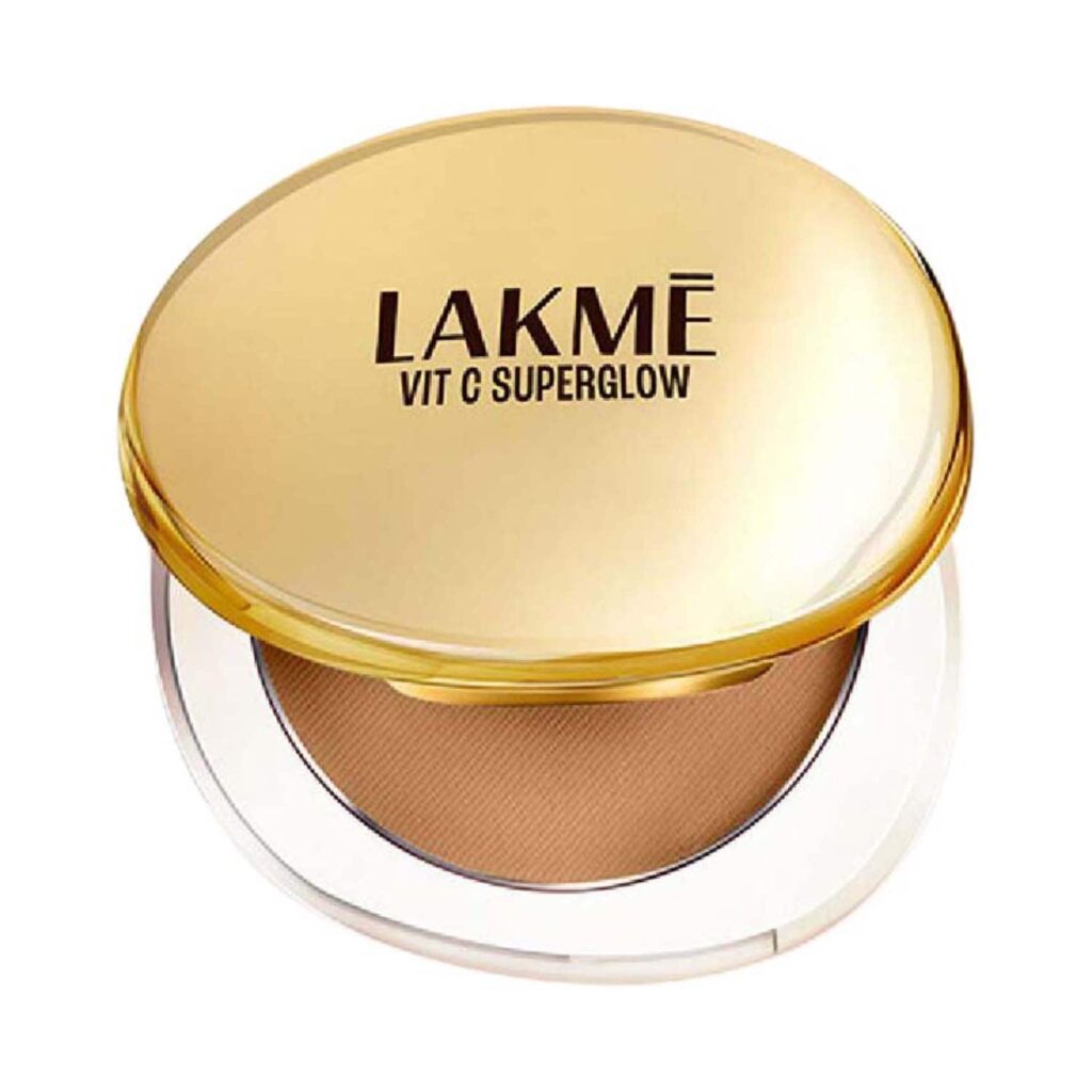 Lakme Makeup+Skincare Vit C Superglow Skin Perfecting Compact - Walnut 38 (8 g) - Lakme