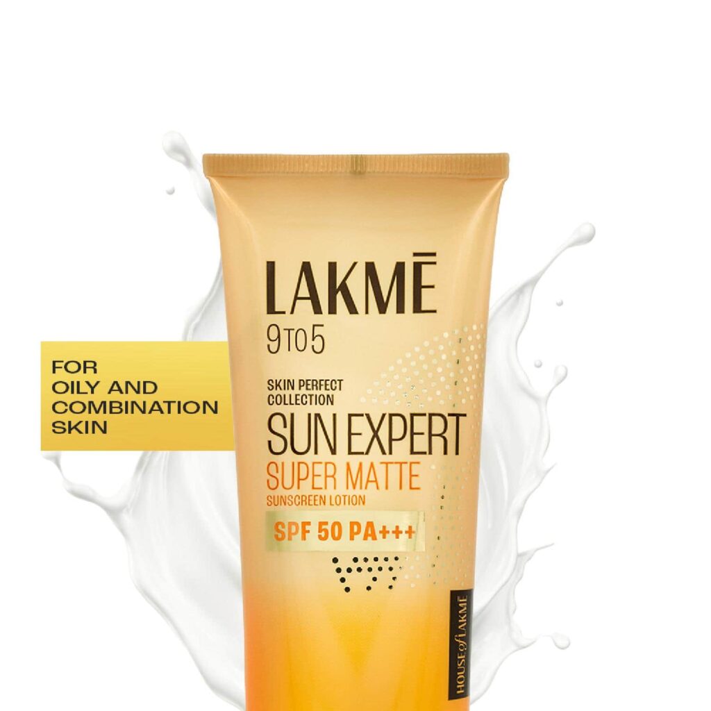 Lakme Matte Sunscreen SPF 50 PA+++, Niacinamide, UVA/B Protection, For Normal To Oily Skin (50 ml) - Lakme