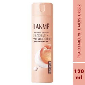Lakme Peach Milk Vit E Light- Weight & Non-Sticky Moisturizer with 24-Hours Lock (120 ml) - Lakme