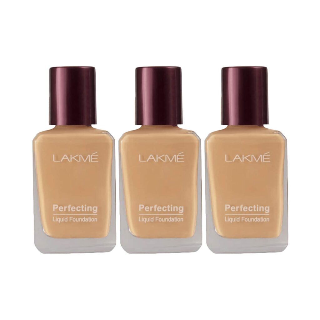 Lakme Perfecting Liquid Foundation Natural Pearl (27 ml) - (Pack Of 3) - Lakme