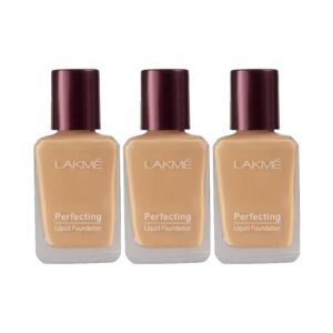 Lakme Perfecting Liquid Foundation Natural Pearl (27 ml) - (Pack Of 3) - Lakme