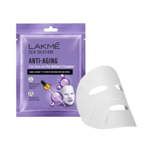 Lakme Solutions Sheet Mask Anti Aging With Pro Retinol C Complex (25ml) - Lakme