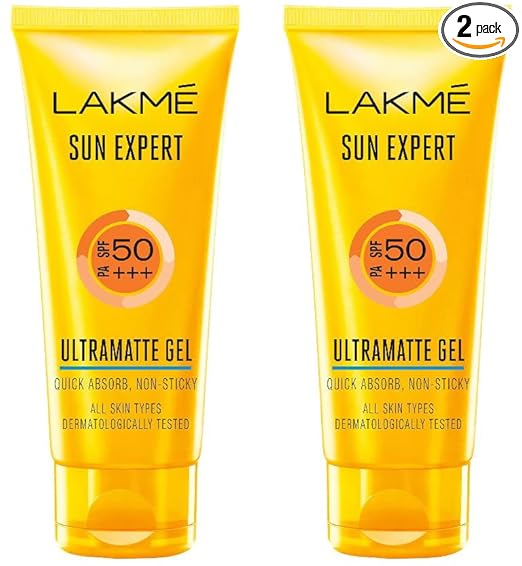 LAKMÉ Sun Expert Spf 50 Gel For All Skin Types, 50 G (Pack Of 2)