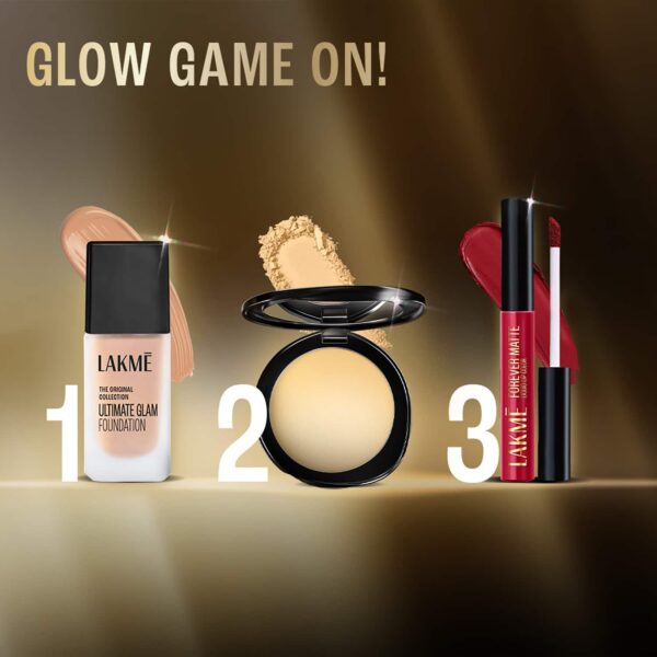 Lakme Ultimate Glam Compact Skin Lightening Compact Powder with Vitamin B3 - Ivory Fair 01 (8 g) - Lakme