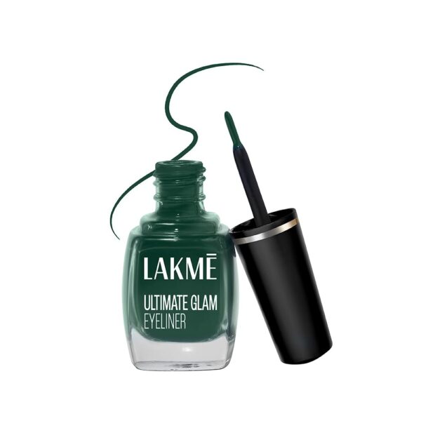 LAKMÉ Ultimate Glam Cream Eye Liner, Semi Matte, Green, 9Ml