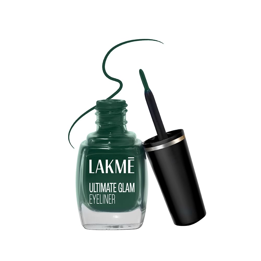 LAKMÉ Ultimate Glam Cream Eye Liner, Semi Matte, Green, 9Ml