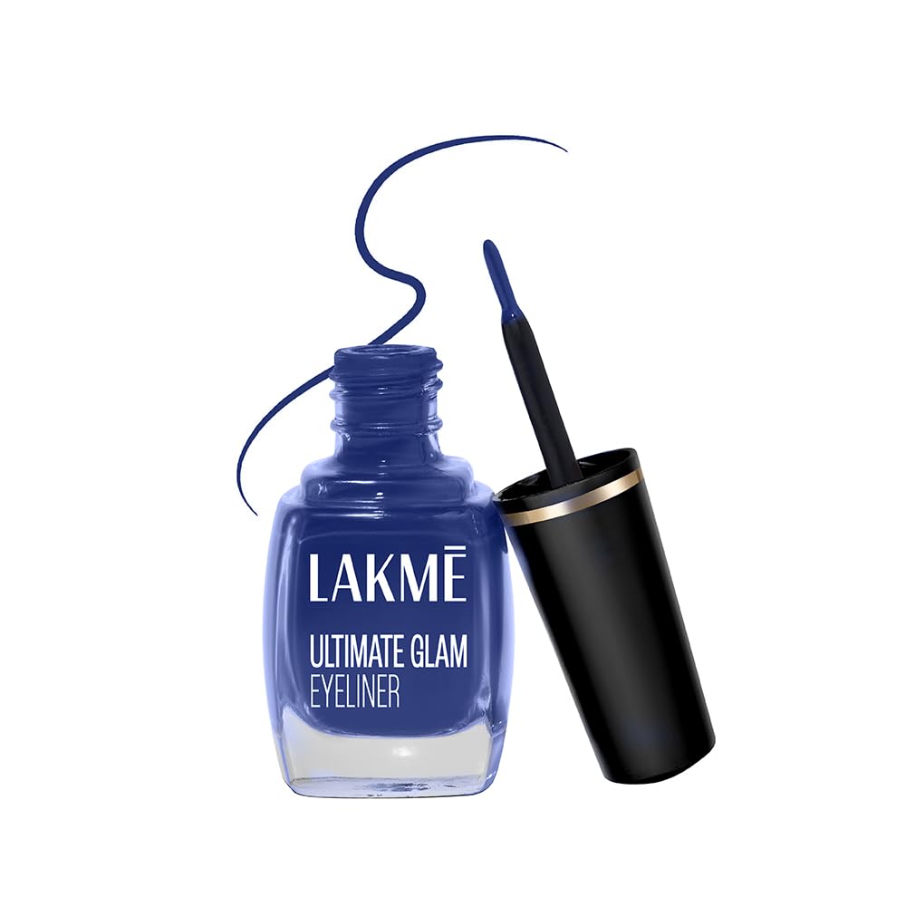 LAKMÉ Ultimate Glam Semi-Matte Cream Eye Liner, Semi Matte, Blue, 9Ml