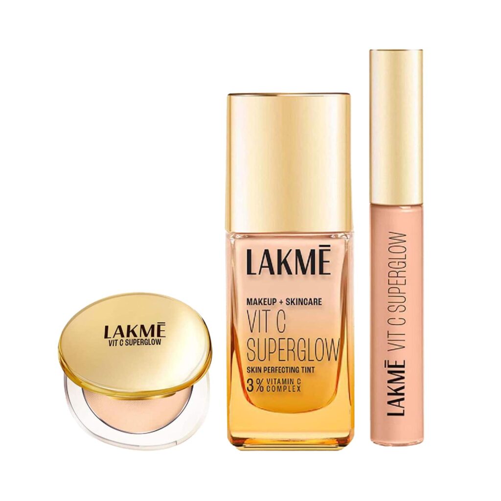 Lakme Vitamin C Combo - Cool Ivory Skin Tint (25 ml) + Ivory Compact + Ivory Concealer - Lakme