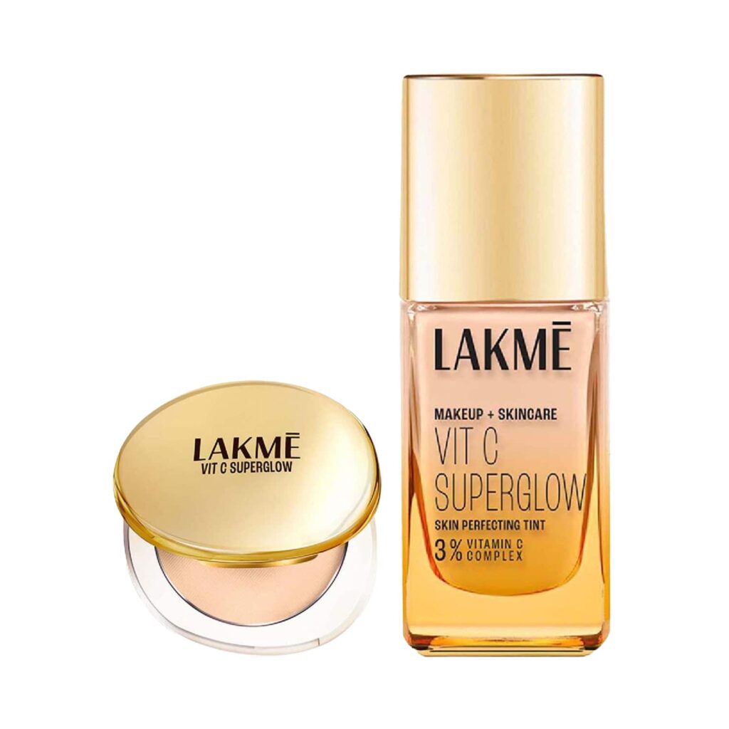 Lakme Vitamin C Combo - Cool Ivory Skin Tint (25 ml) + Ivory Compact - Lakme