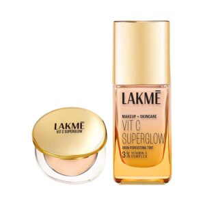 Lakme Vitamin C Combo - Cool Ivory Skin Tint (25 ml) + Ivory Compact - Lakme
