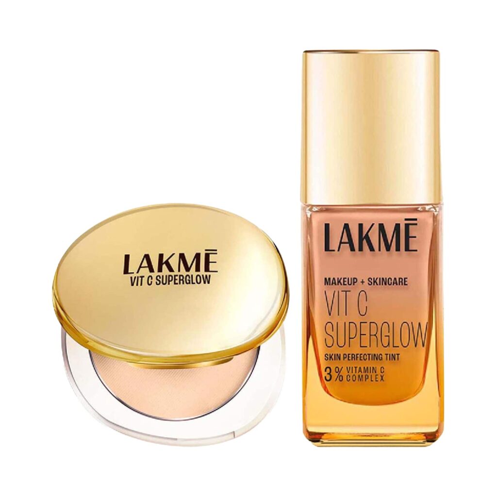 Lakme Vitamin C Combo - Cool Rose Skin Tint (25 ml) + Ivory Compact - Lakme
