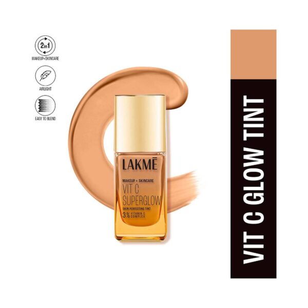 Lakme Vitamin C Combo - Warm Beige Skin Tint (25 ml) + Beige Compact + Beige Concealer - Lakme