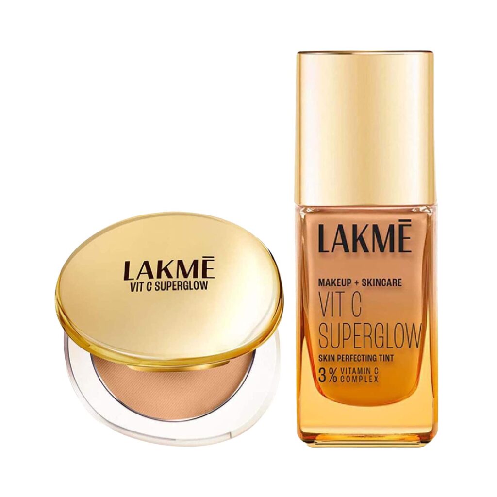 Lakme Vitamin C Combo - Warm Beige Skin Tint (25 ml) + Beige Compact - Lakme