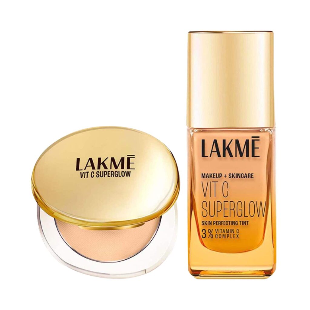Lakme Vitamin C Combo - Warm Crème Skin Tint (25 ml) + Sand Compact - Lakme