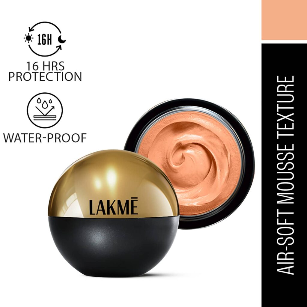 Lakme Xtraordin-airy Mattereal Mousse Foundation Matte Finish Has SPF8 - 02 Rose Creme (25 g) - Lakme