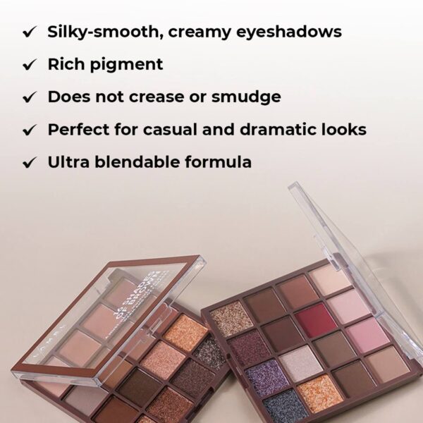 Lamel 16 Shades Of Burgundy Eyeshadow Palette (16 g) - Lamel