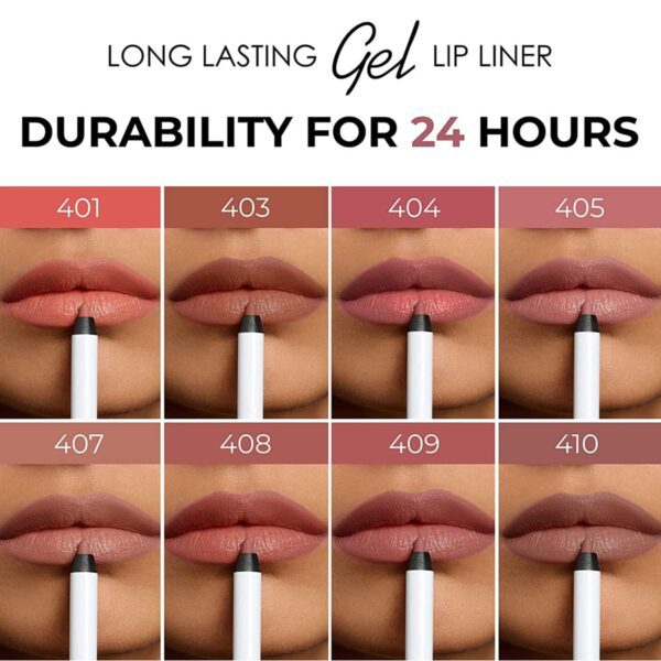 Lamel Long Lasting Gel Lip Liner - 408 Pink Plum (1.7g) - Lamel