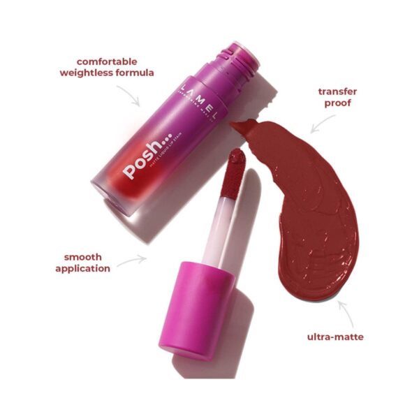 Lamel Posh Matte Liquid Lip Stain - 406 Ruby Red (4 g) - Lamel