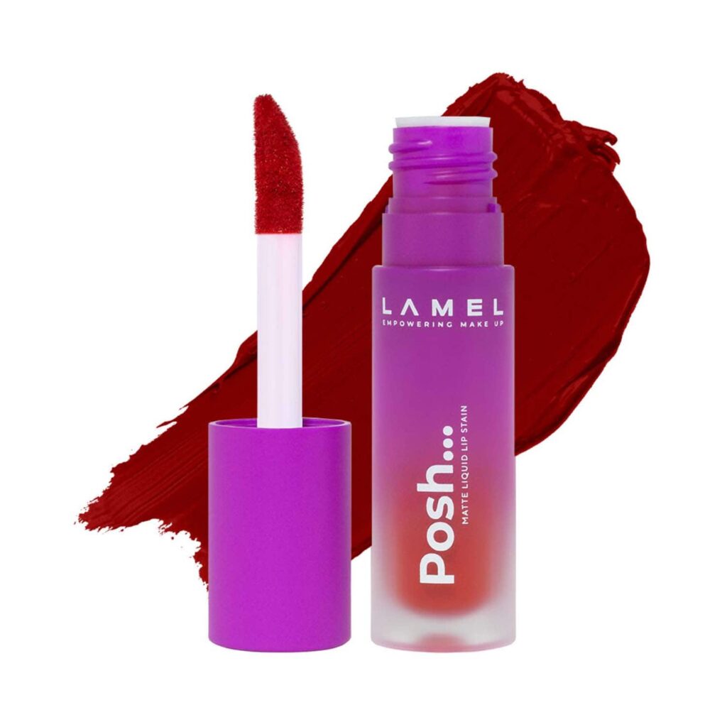 Lamel Posh Matte Liquid Lip Stain - 406 Ruby Red (4 g) - Lamel