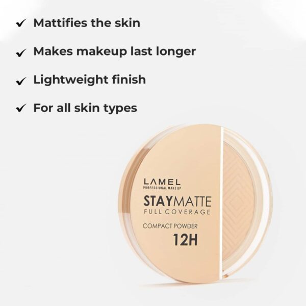 Lamel Stay Matte Compact Powder - N 402 Cold Ivory (12g) - Lamel