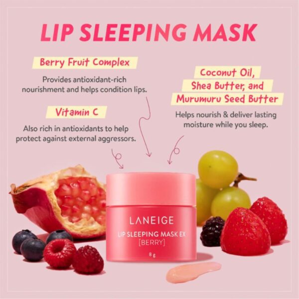 Laneige Lip Sleeping Mask Berry (8g) (Pack Of 2) - Laneige