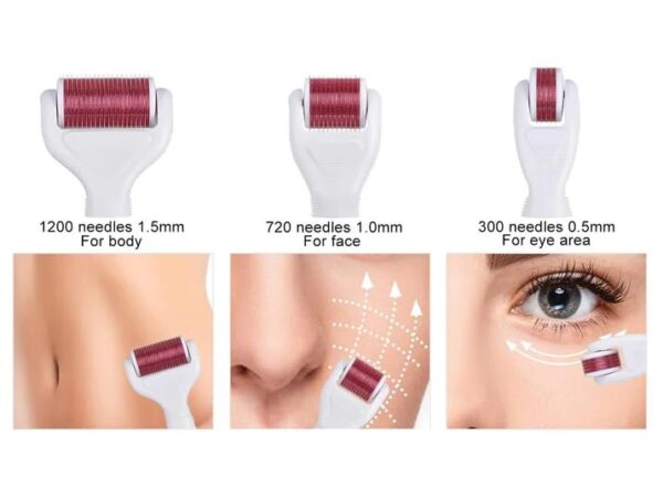 Lariox Derma Roller 4 in 1 Microneedling Derma Roller for Body and Facial Care - Micro Needles Scar Roller for Anti-Wrinkles, Stretch Marks, Acne, Micro Needle Roller (4 IN1...