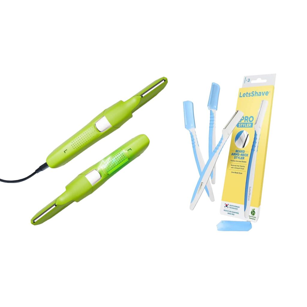 LetsShave Balls Trimmer-Body Groomer-Green & Beard Pen Styler & Trimmer -White, Blue (3Pcs) Combo - LetsShave