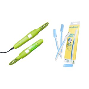 LetsShave Balls Trimmer-Body Groomer-Green & Beard Pen Styler & Trimmer -White, Blue (3Pcs) Combo - LetsShave