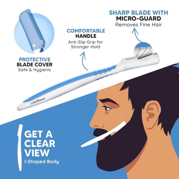 LetsShave Balls Trimmer-Body Groomer-Green & Beard Pen Styler & Trimmer -White, Blue (3Pcs) Combo - LetsShave