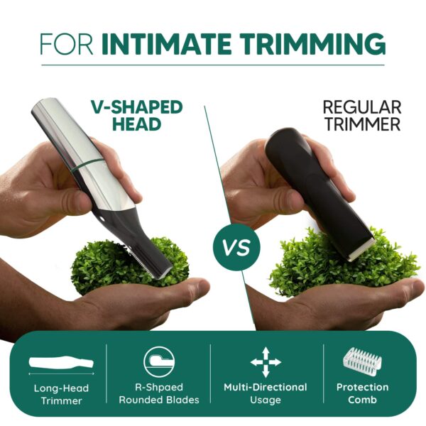 LetsShave Beard Body & Balls All In One Trimmer for Men - Black & Green - LetsShave