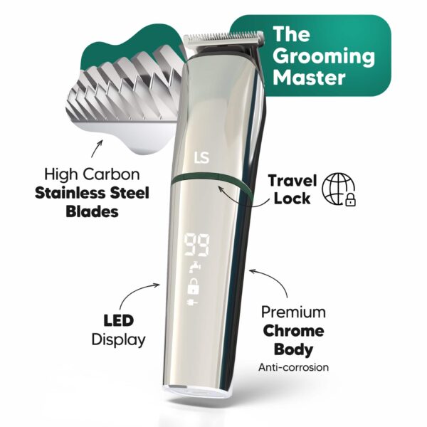 LetsShave Beard Body & Balls All In One Trimmer for Men - Black & Green - LetsShave