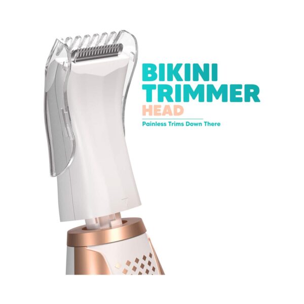 LetsShave Evior 6-In-1 Face And Body Trimmer Set - Gold, White - LetsShave
