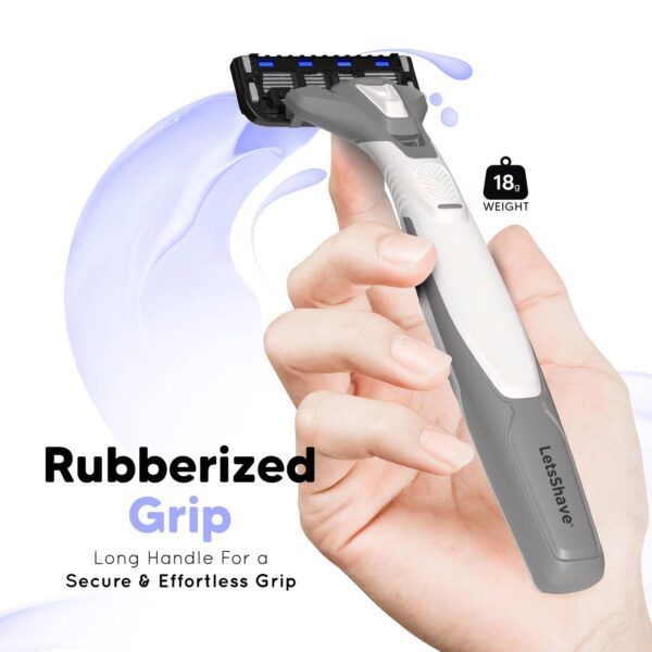 LetsShave Evior 6 Portable Razor and Transparent Shave Gel (2 pcs) - LetsShave
