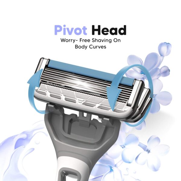 LetsShave Evior 6 Portable Razor and Transparent Shave Gel (4 pcs) - LetsShave