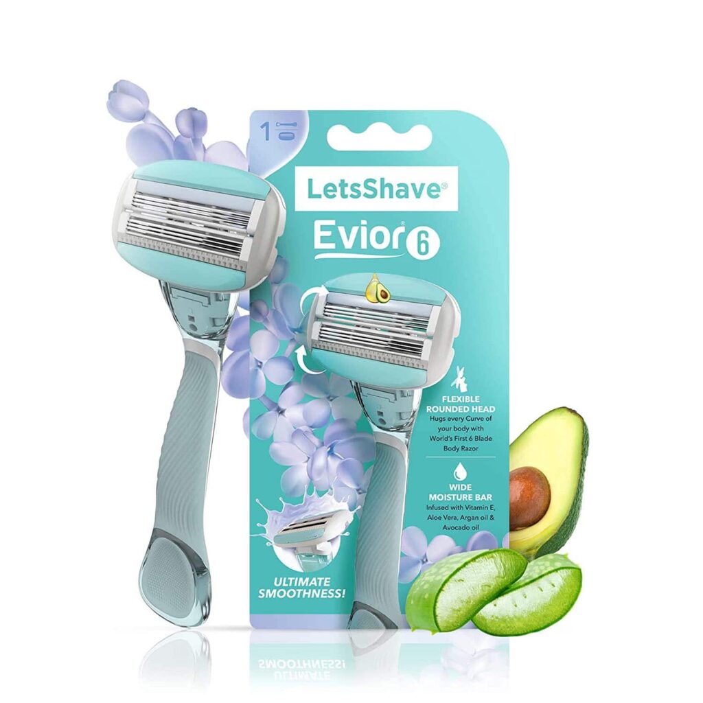 LetsShave Evior 6 Shaving Razor Blade - Blue - LetsShave