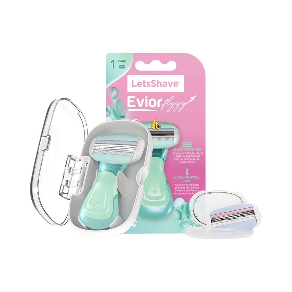 LetsShave Evior Flyyy System Compact Razor for Women with Extra Blade (2 pcs) - LetsShave