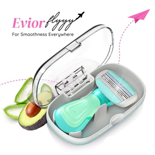 LetsShave Evior Flyyy System Compact Razor for Women with Extra Blade (2 pcs) - LetsShave