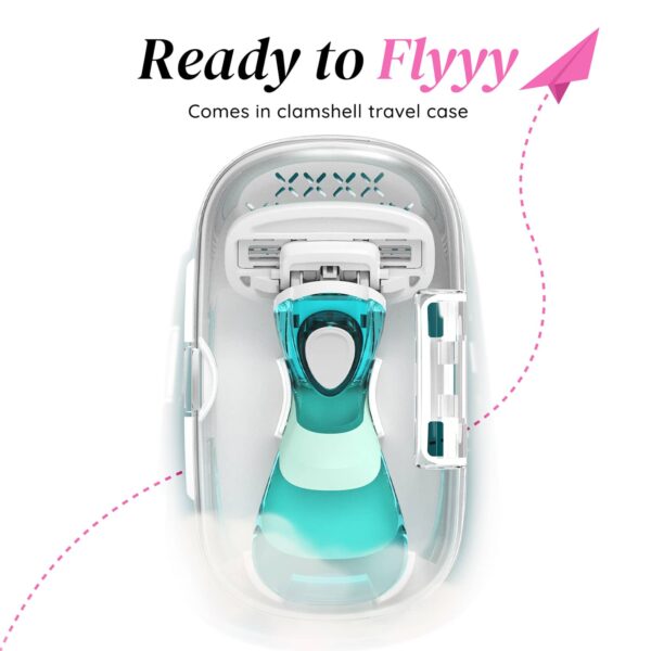 LetsShave Evior Flyyy System Compact Razor for Women with Extra Blade (2 pcs) - LetsShave