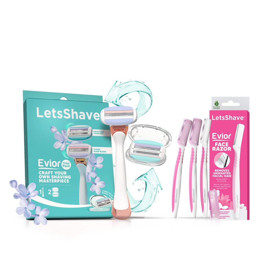 LetsShave Evior Kit (6 Razor + Face Razor 3Pcs) for Women - LetsShave
